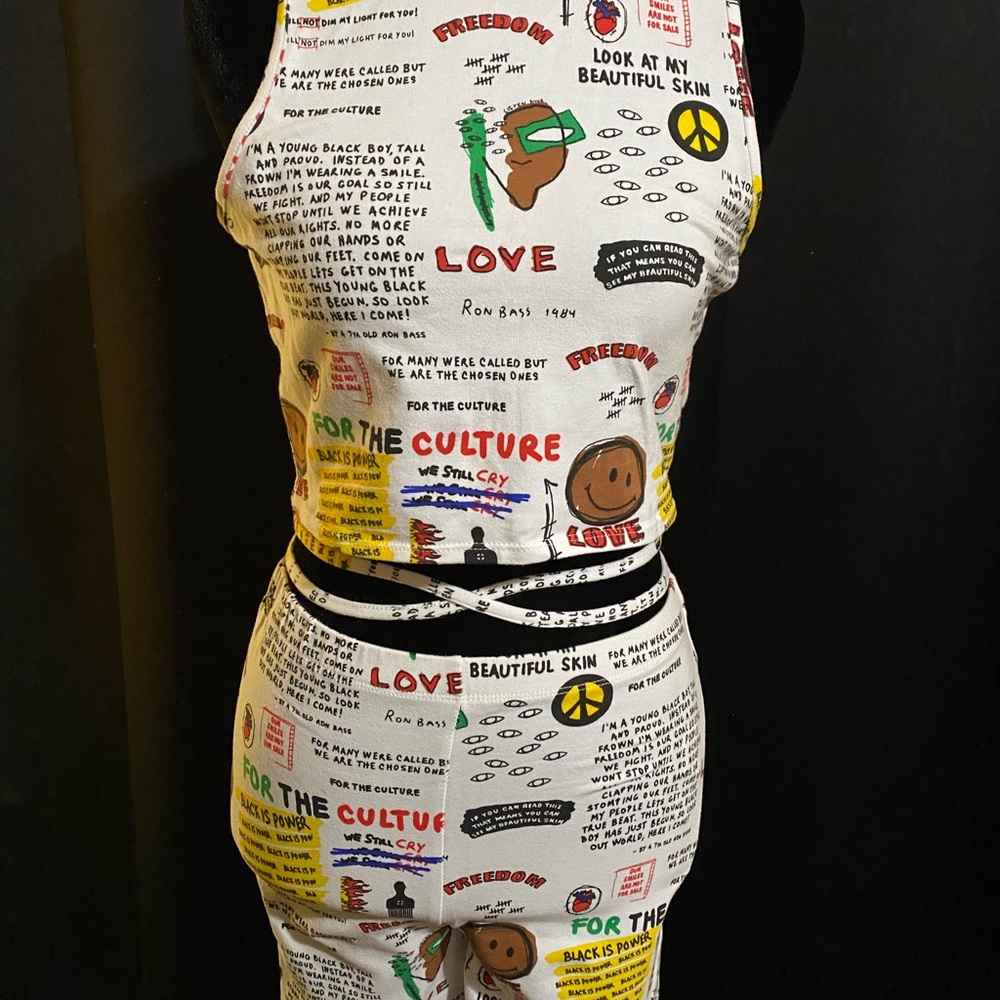 Forever 21 Graphic Print Tank and Shorts Set